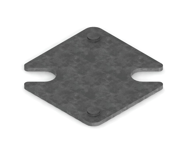 Unterlegblech für Stahlfuß verzinkt (ML 35 / ML 40 /SPEED - RACK) ( Fix Unterlegplatte 2 mm )