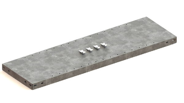Metallregal 100 Zusatzboden für Regalsystem Metall 1000 x 300 vzk kpl. mit 4 Fachbodenträger