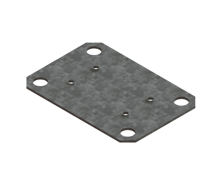 Metallregal Unterlegplatte für Klemmdoppelfuß vzk( für Metallregal Doppelklemmfuß ) 76 x 110 x 2 mm